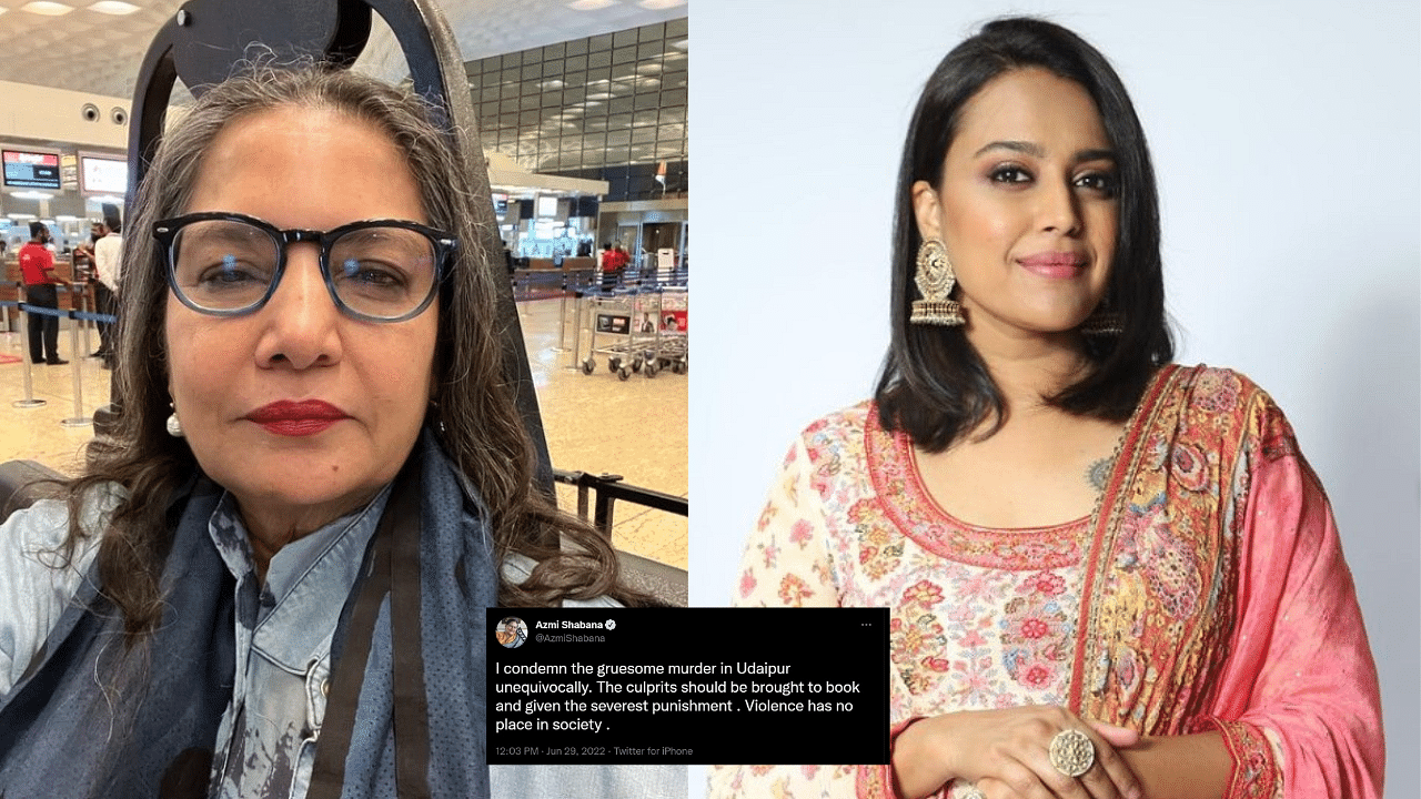 <div class="paragraphs"><p>Shabana Azmi, Swara Bhasker, Richa Chadha, and others condemn the killing of a tailor in Udaipur.</p></div>
