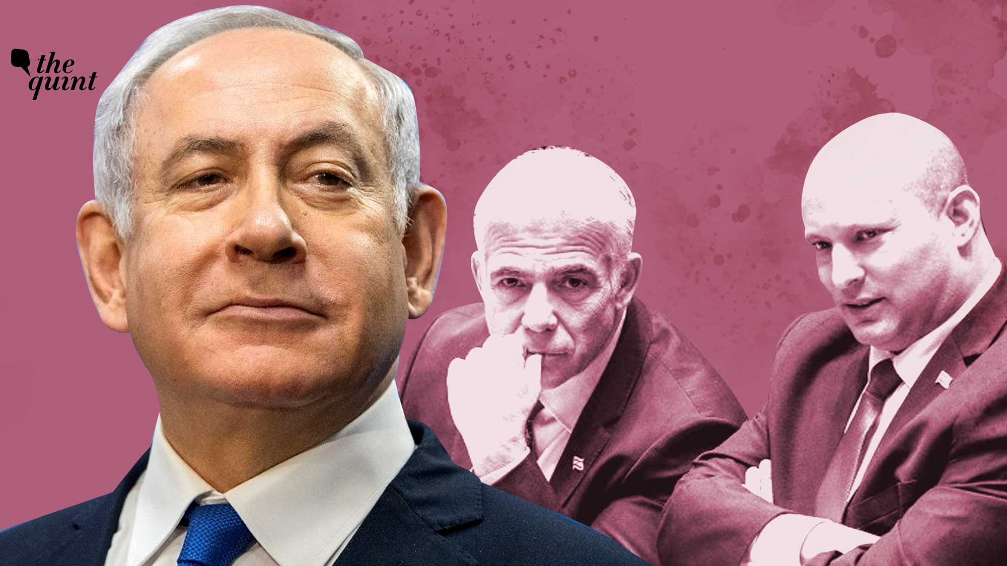 <div class="paragraphs"><p>Benjamin Netanyahu, Yair Lapid, and Naftali Bennet.</p></div>