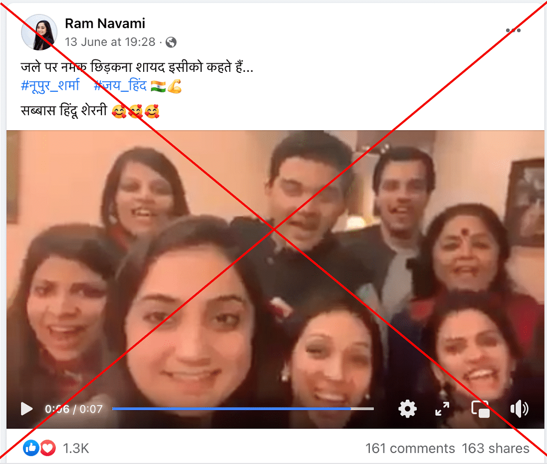 The video is not recent and was posted by suspended BJP spokesperson Nupur Shamra in January 2019. 