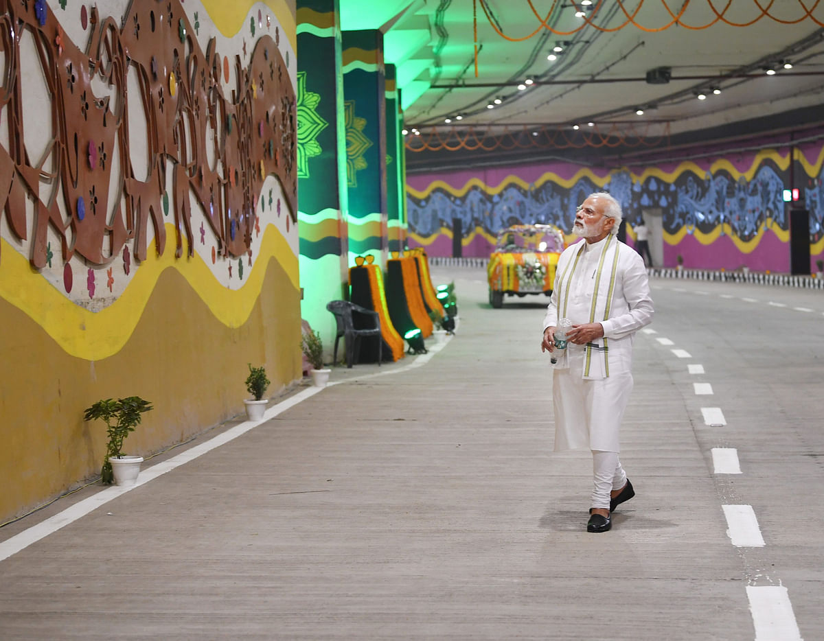 PM Modi inaugurated the main tunnel and five underpasses of the Pragati Maidan Integrated Transit Corridor in Delhi.