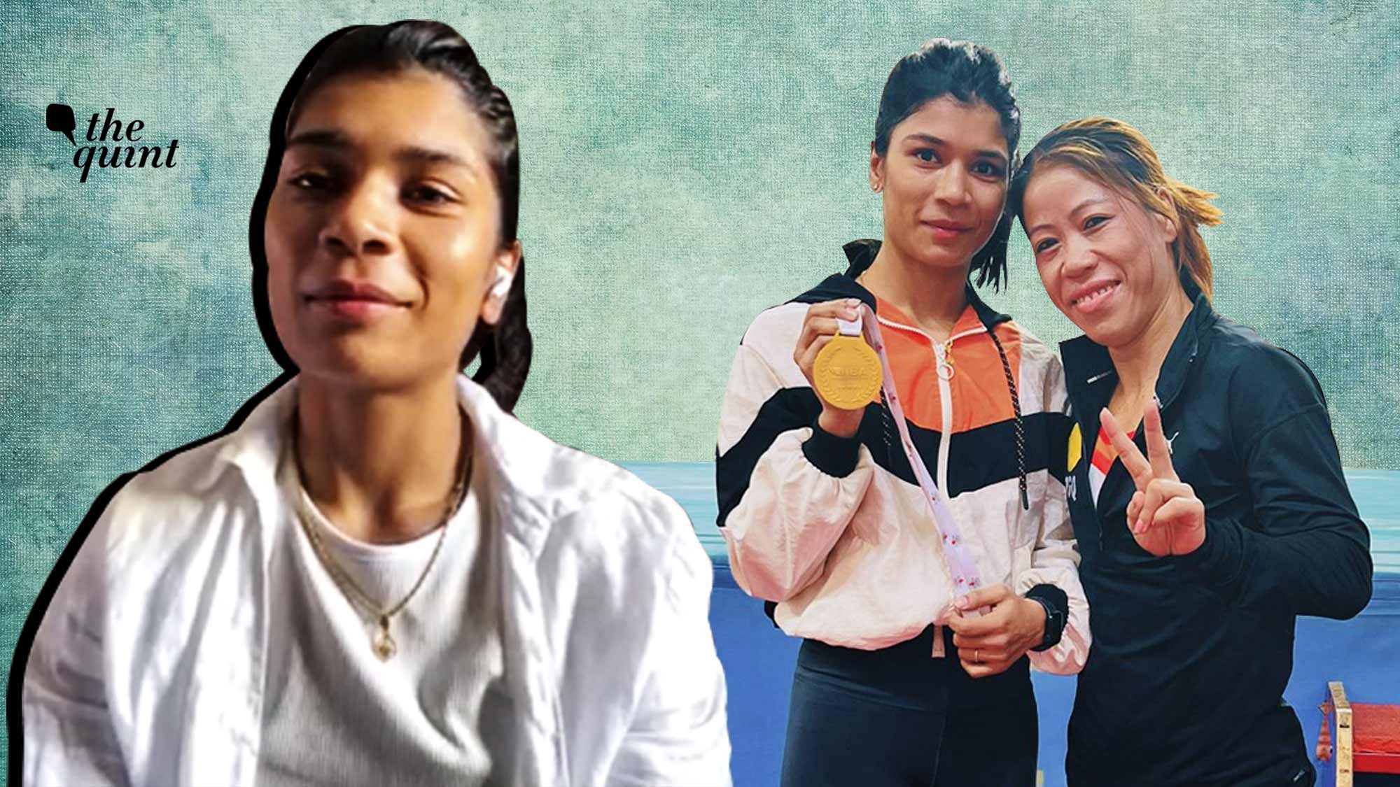 <div class="paragraphs"><p>Nikhat Zareen talks about meeting MC Mary Kom after winning the World Championship gold.</p></div>