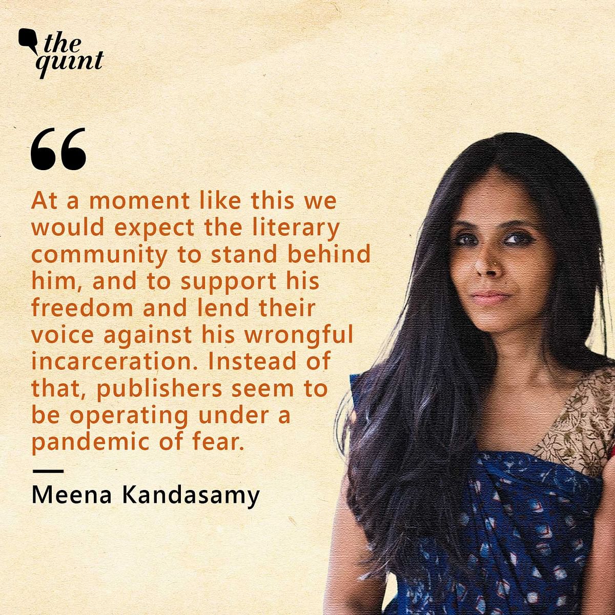 Meena Kandasamy, an editor of Varavara Rao's book, says climate of fear among publishers is real in India.