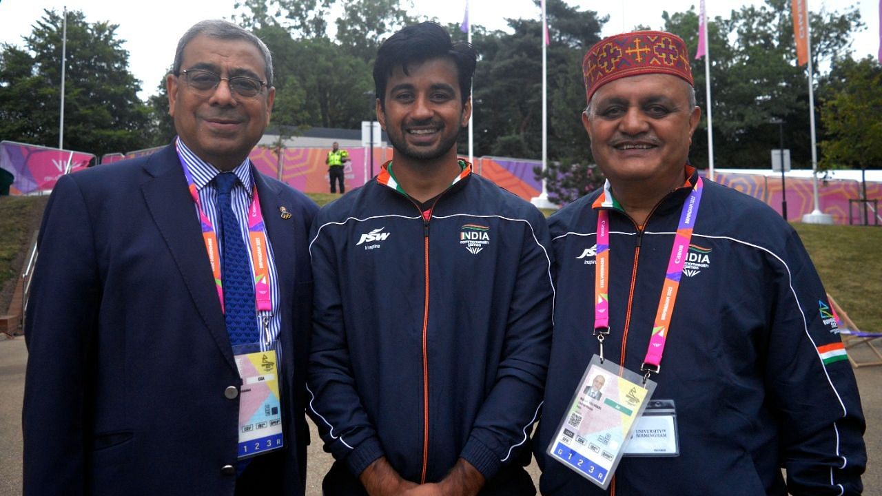<div class="paragraphs"><p>Mr Anil Khanna, Mr Manpreet Singh, and Mr Rajesh Bhandari at the 2022 Commonwealth Games Village, Birmingham</p></div>