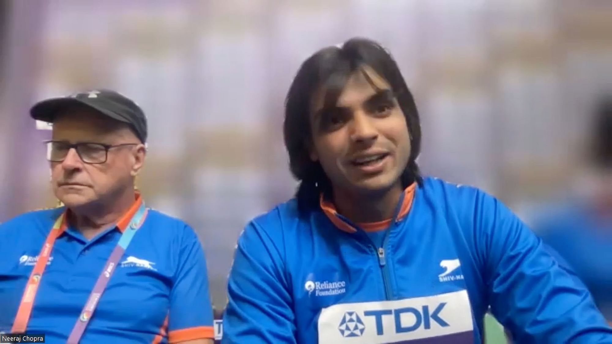 <div class="paragraphs"><p>Neeraj Chopra spoke to the media after winning the World Championships silver.</p></div>