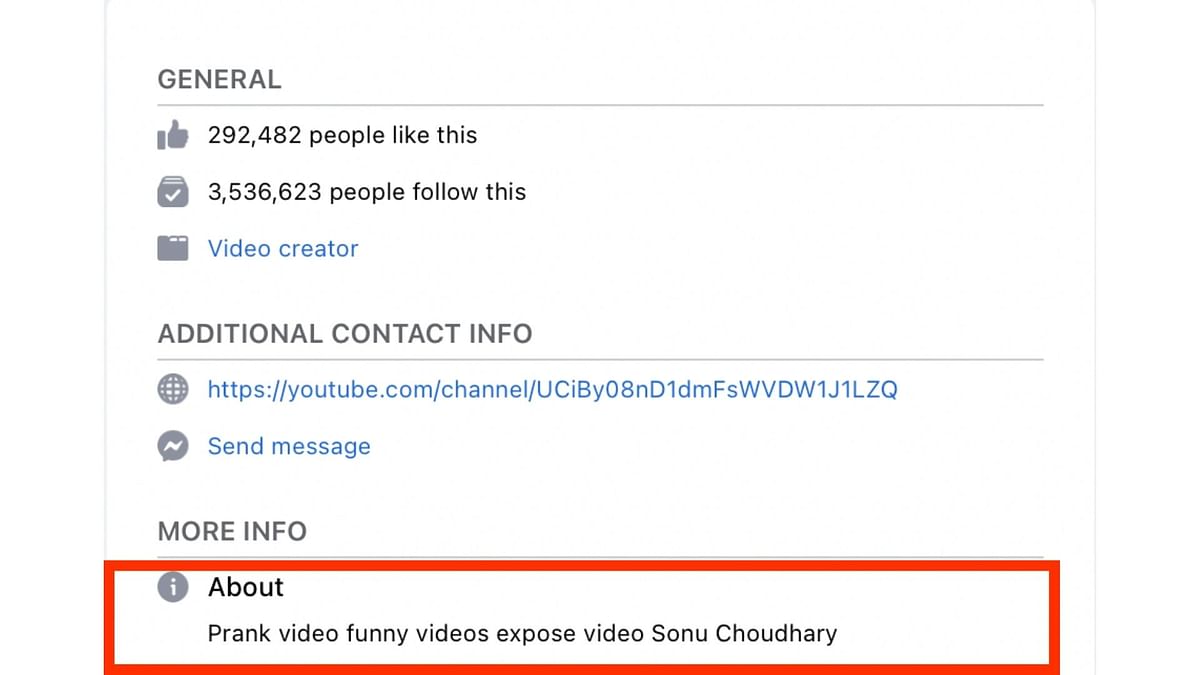 The video, created by one Sonu Choudhary, carries a disclaimer stating that it is for "entertainment purpose only."