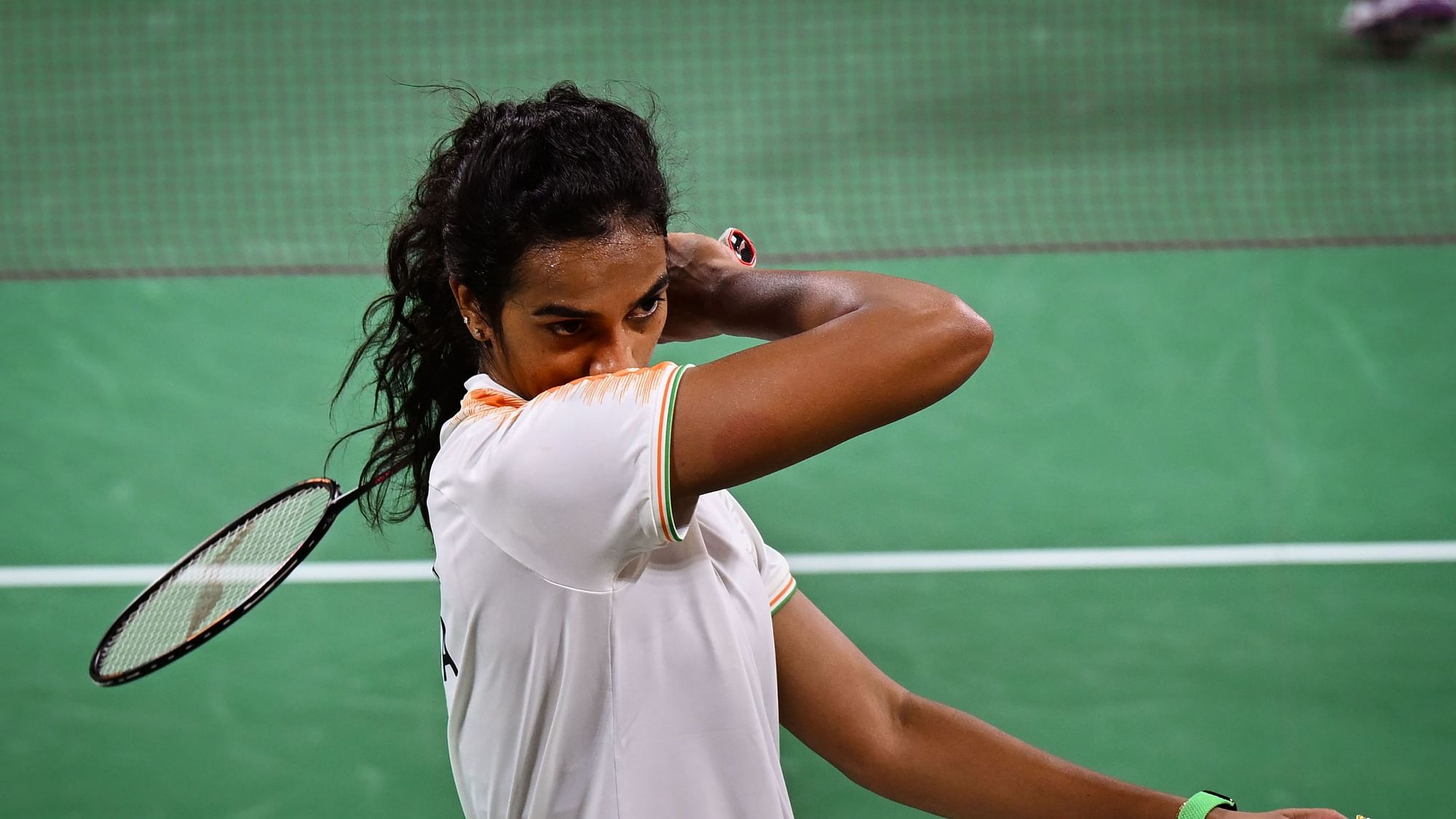 <div class="paragraphs"><p>Indian shuttler Pusarla Venkata Sindhu in action against Shahzad Mahoor of Pakistan during the mixed team event match of Commonwealth Games 2022 in Birmingham.&nbsp;</p></div>