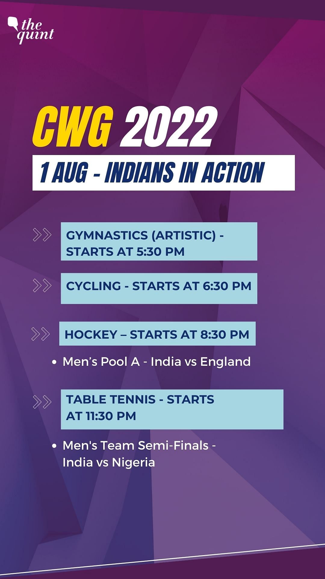 The Indian Men’s Hockey team will square off against England on Day 4 of CWG 2022.