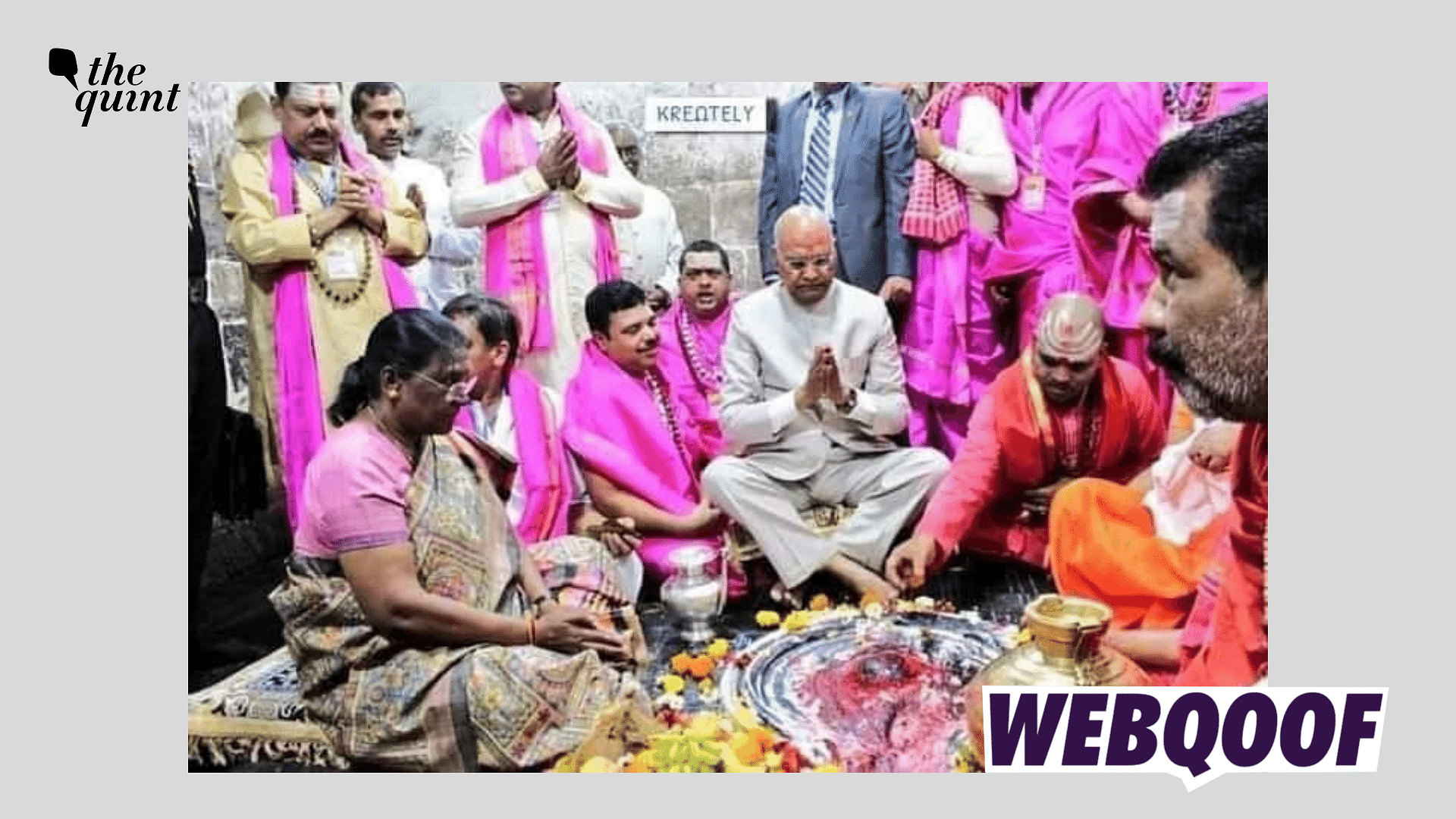 <div class="paragraphs"><p>Facebook: The claim states that Kovind performed a 'Vedic ritual' with Murmu before handing down the presidency to her.</p></div>