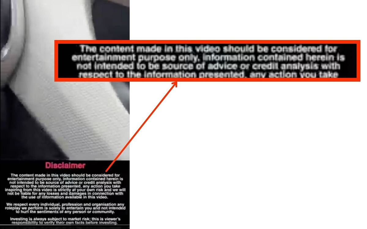 The video, created by one Sonu Choudhary, carries a disclaimer stating that it is for "entertainment purpose only."