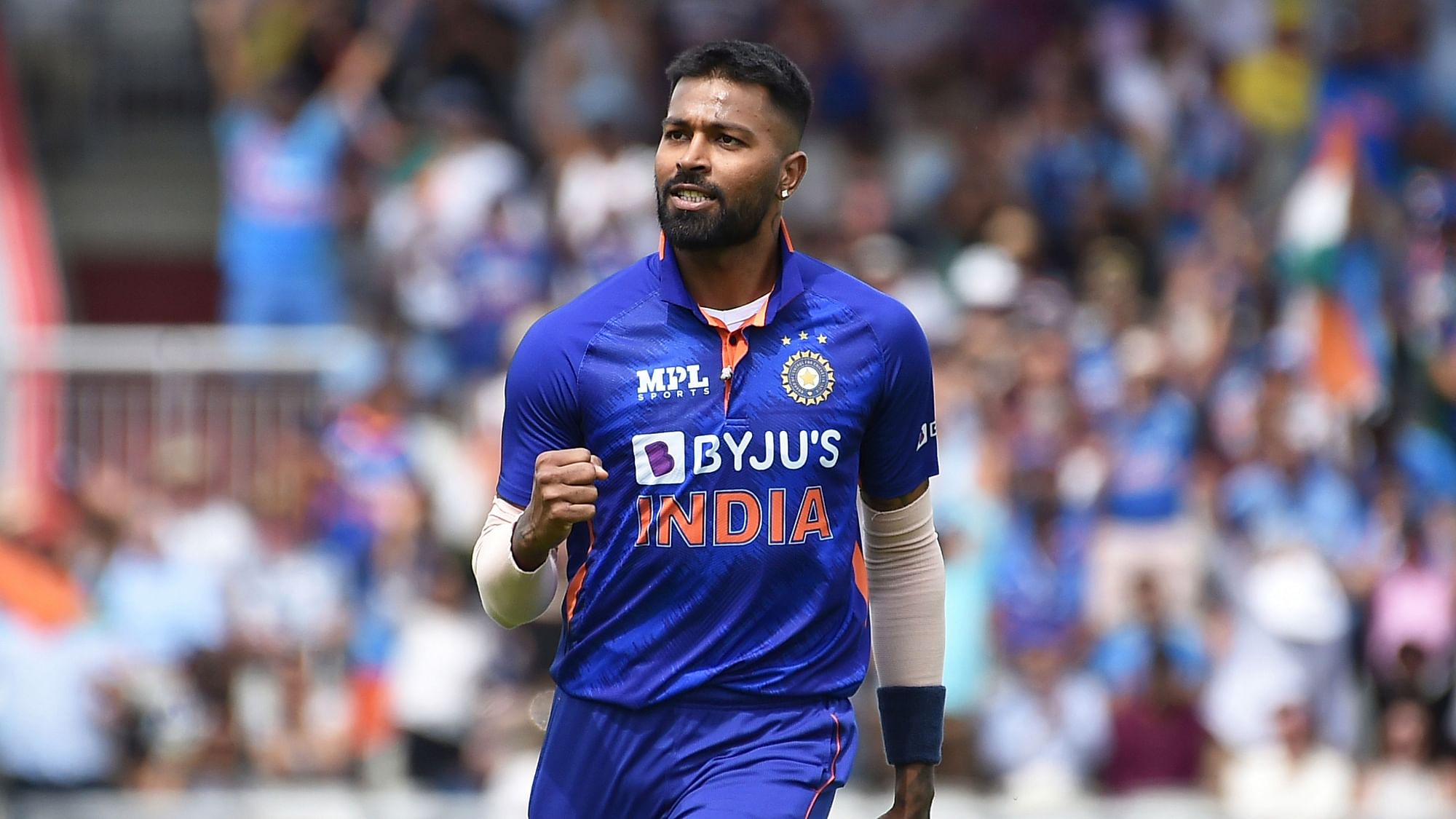 <div class="paragraphs"><p>Hardik Pandya emerged as the pick of the bowlers for Team India, taking four wickets against England in the third ODI at Manchester.&nbsp;</p></div>