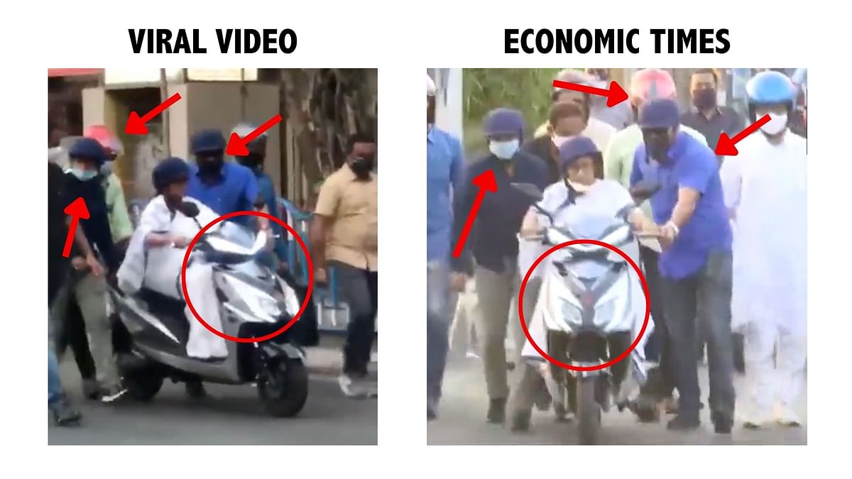West Bengal CM Mamata Banerjee rode an electric scooter in February 2021 to protest a hike in fuel prices.