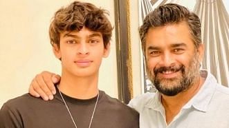<div class="paragraphs"><p>Actor Madhavan (right) expressed his delight via social media after his son Veedant broke the National junior record in swimming.</p></div>