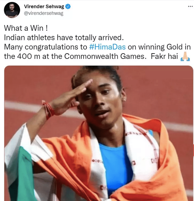 The video is from 2018 when Hima Das won gold in women’s 400m final race in Finland.