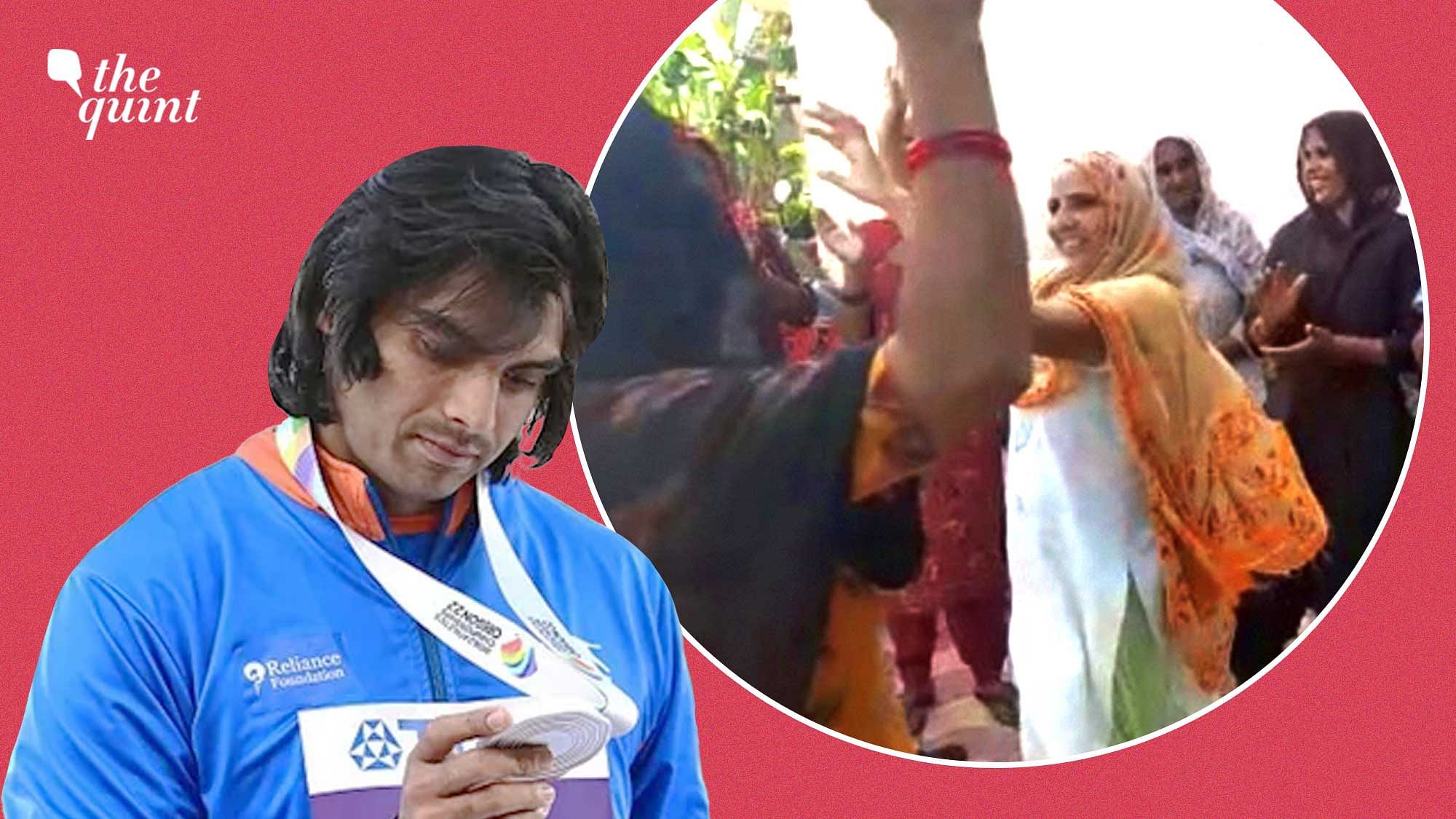 <div class="paragraphs"><p>Neeraj Chopra's family danced as his home town erupted in celebrations after the javelin player clinched a silver medal in the World Athletics Championships.</p></div>
