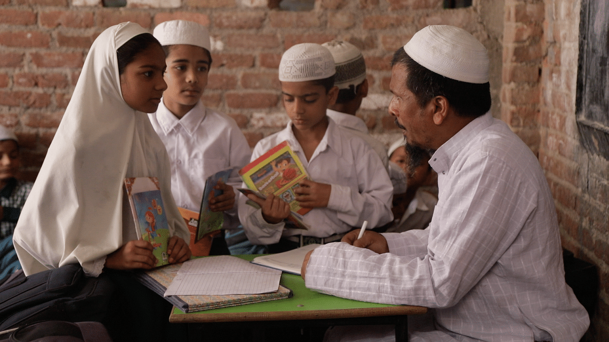 Ram Khiladi has been teaching Hindi at Madrasa Jamia Rashidia in Ghaziabad's Loni for the last 15 years.