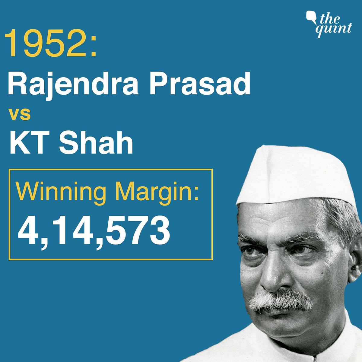 Here's a look at some of the slimmest and widest victory margins in India's presidential races of the past.