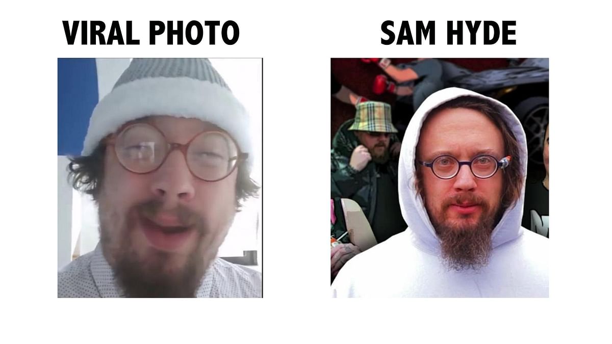 The man seen in the photo is US actor and comedian Sam Hyde. 