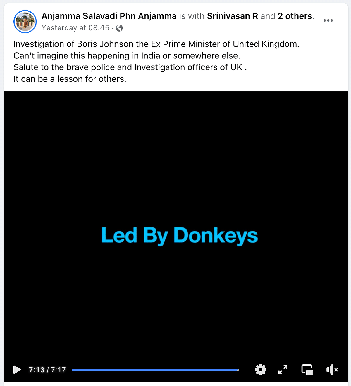 The satirical video was posted by political campaign group 'Led by Donkeys'. 