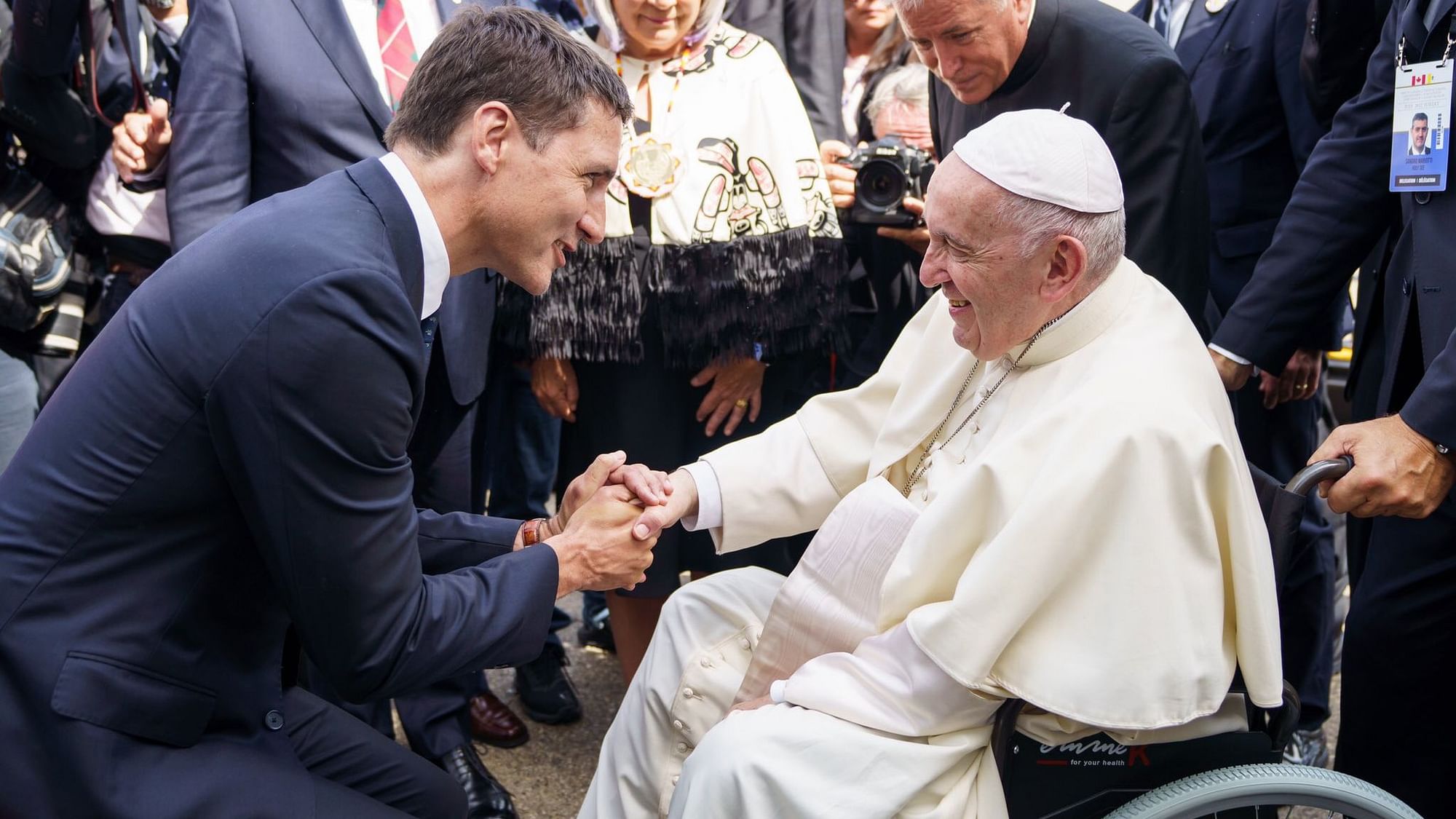 <div class="paragraphs"><p>Pope Francis and Canadian Prime Minister Justin Trudeau.&nbsp;</p></div>