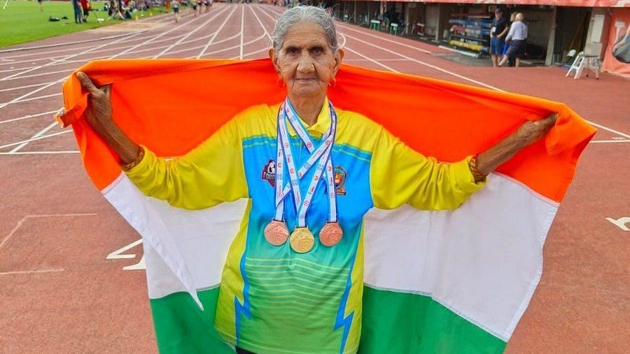 <div class="paragraphs"><p>A 94-year-old sprinter from India, Bhagwani Devi, won the gold medal in the 100m sprint at the World Masters Athletics Championships held in Tampere, Finland.</p></div>