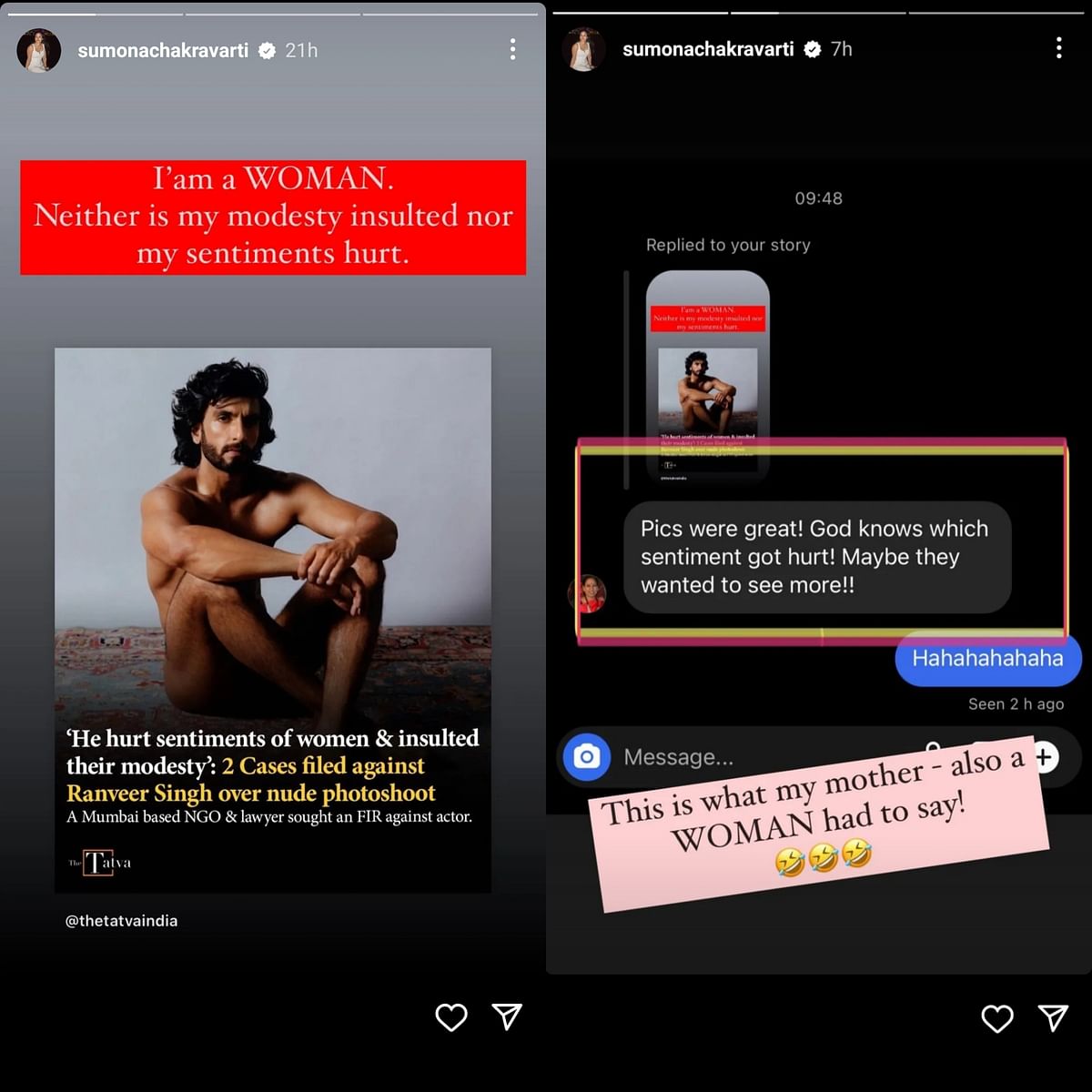 FIRs were lodged against Ranveer Singh after he posted photos from his nude shoot for a magazine on social media.