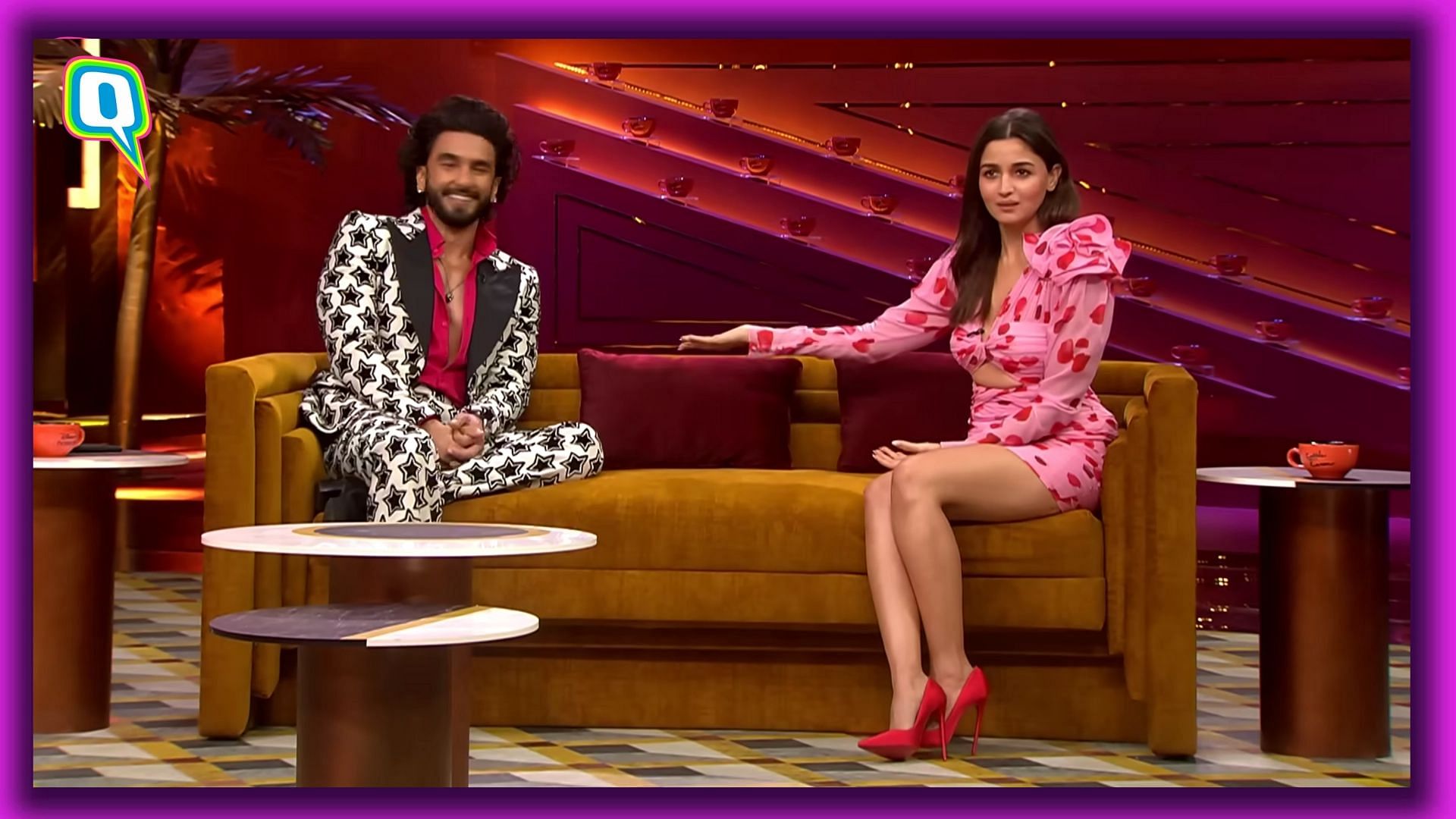 <div class="paragraphs"><p>Ranveer Singh and Alia Bhatt from the first episode of Koffee With Karan Season 7.</p></div>
