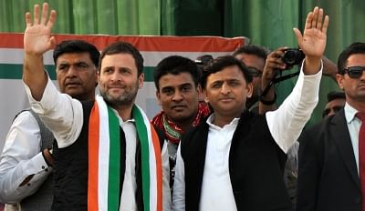 <div class="paragraphs"><p>Kanpur: Congress vice president Rahul Gandhi and Uttar Pradesh Chief Minister Akhilesh Yadav during a rally ahead of Uttar Pradesh Assembly polls in Kanpur on Feb 5, 2017.</p></div>