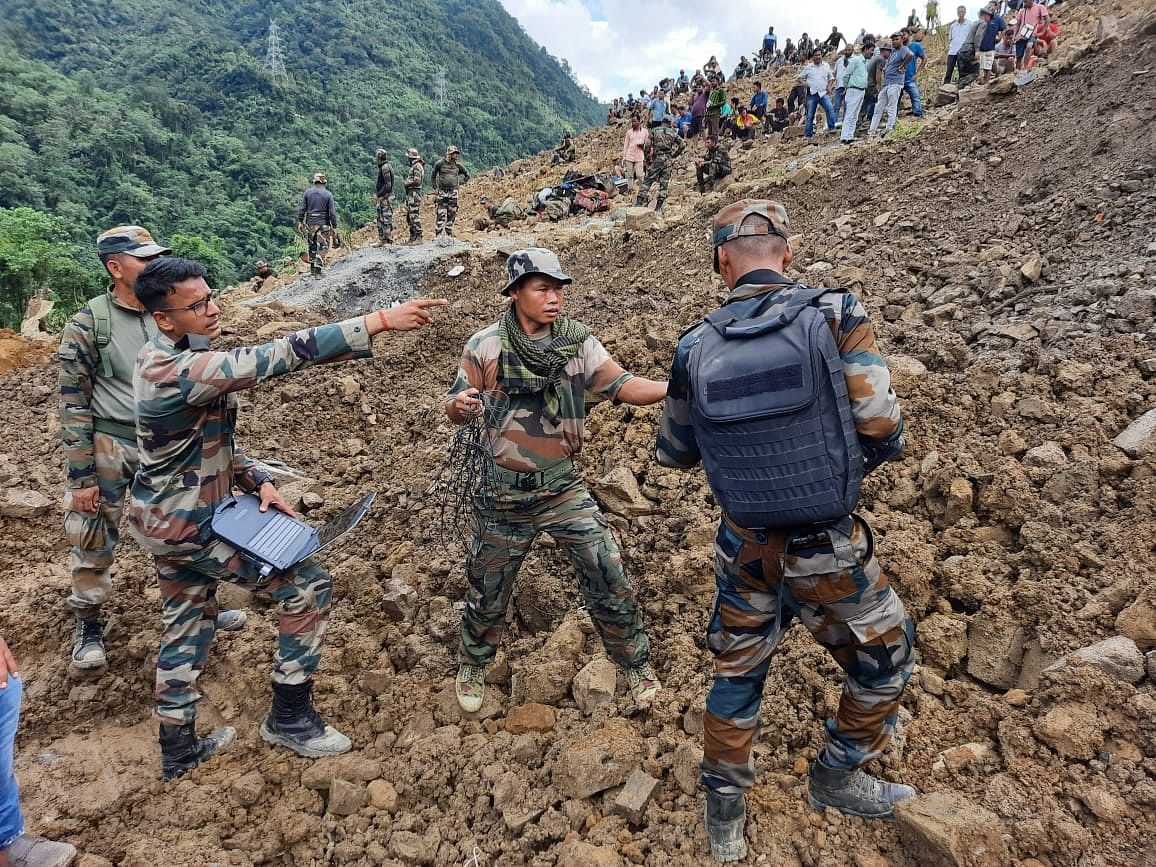 The toll due to landslide near a railway construction site in Manipur’s Noney district rose to 24. 