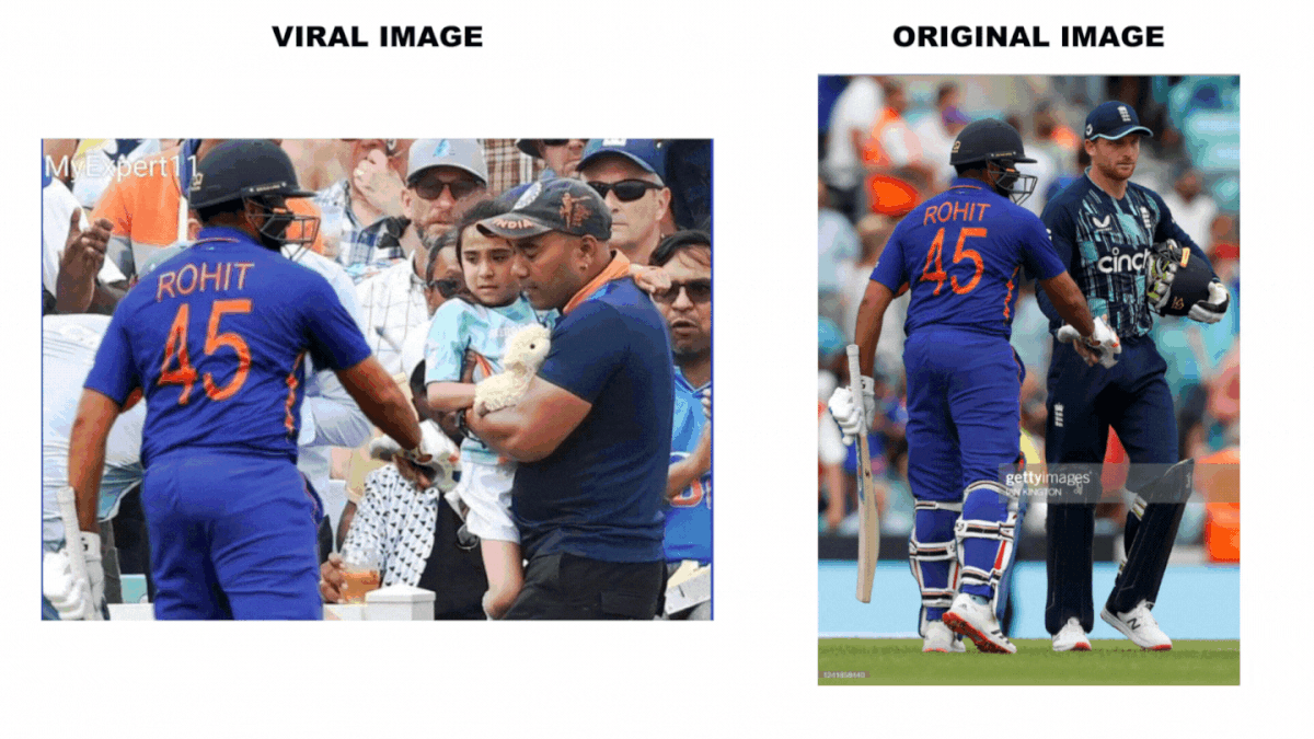 The viral image was created by morphing two separate images from the stock photo website, Getty Images.