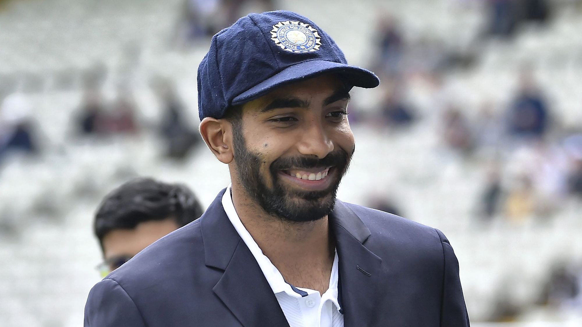 <div class="paragraphs"><p>Jasprit Bumrah before the toss.</p></div>