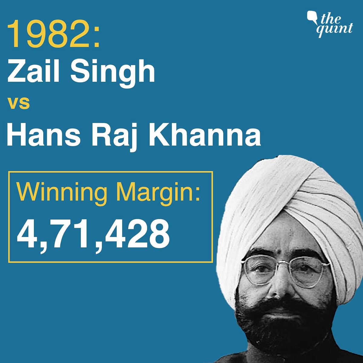 Here's a look at some of the slimmest and widest victory margins in India's presidential races of the past.