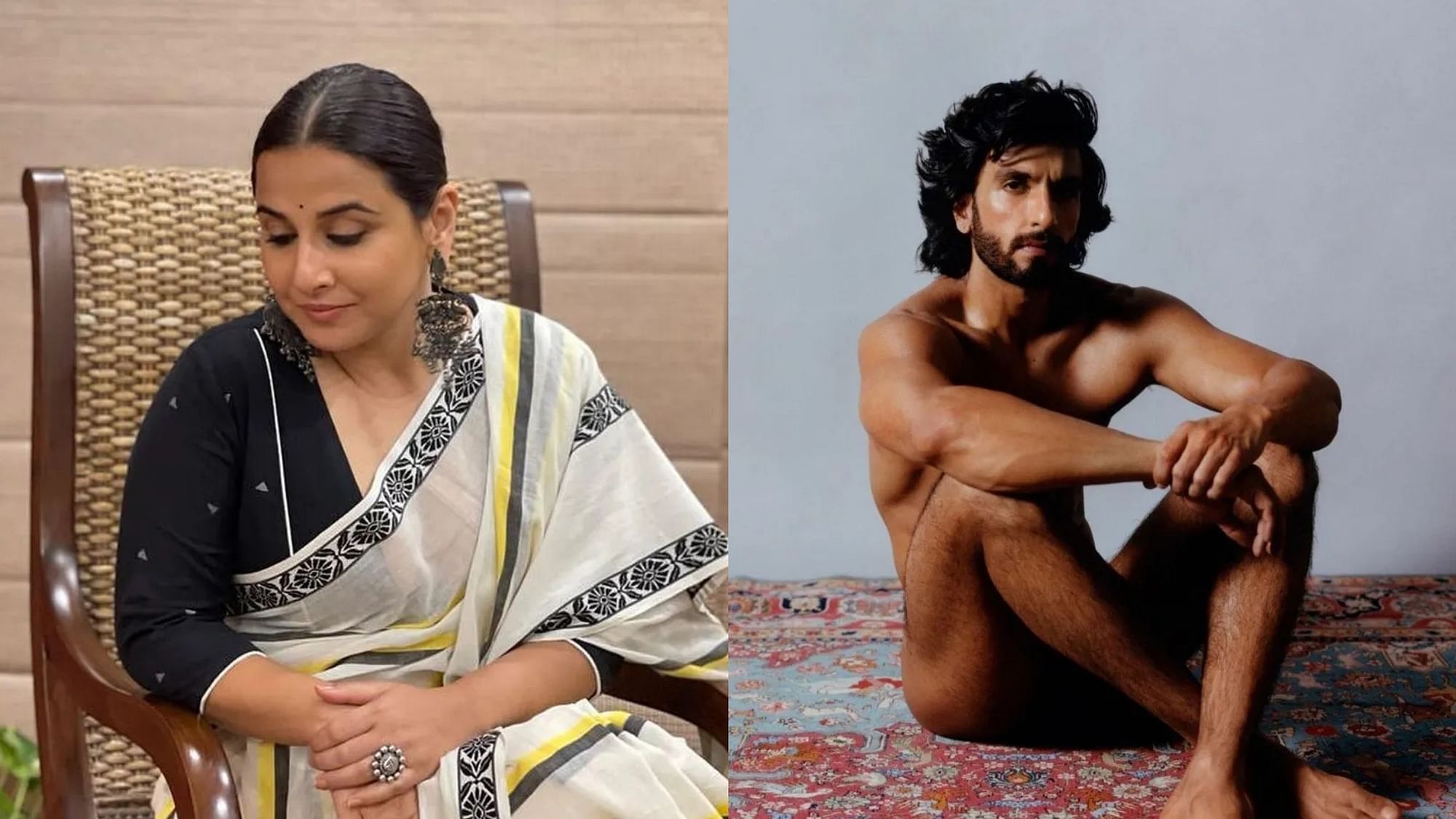 Vidya Balan Porn Video - Vidya Balan Speaks in Support of Ranveer Singh's Nude Photoshoot