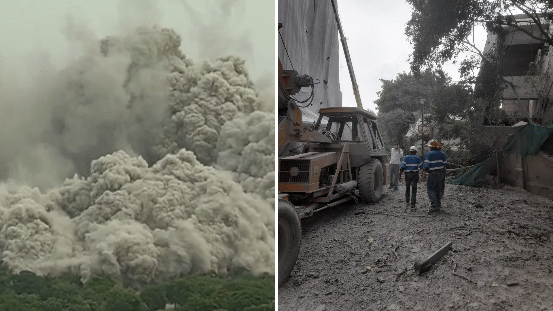 <div class="paragraphs"><p>The cleaning and survey of the debris are underway after a total of 915 residential flats and 21 shops were razed to the ground when 3,700 kg of explosive material imploded Ceyane and Apex, Supertech's twin towers, in Noida's Sector 93A.</p></div>