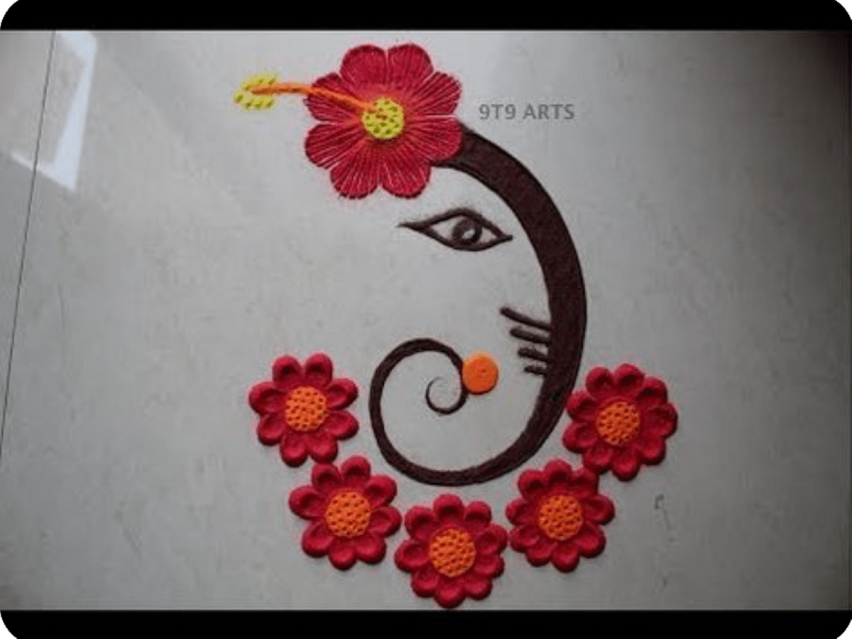 Ganesh Chaturthi 2022 Rangoli Designs: Check out some beautiful and easy rangoli designs that you can try at home.