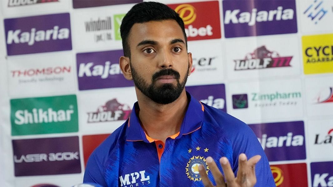 <div class="paragraphs"><p>Team India's stand-in captain for the Zimbabwe series, KL Rahul, during a press conference.</p></div>