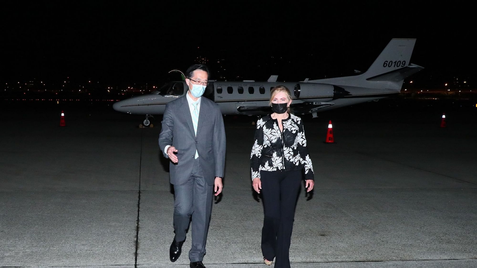 <div class="paragraphs"><p>Blackburn was welcomed on the airport tarmac by Douglas Hsu, director general of Taiwan's foreign affairs ministry, Blackburn's office said.</p></div>