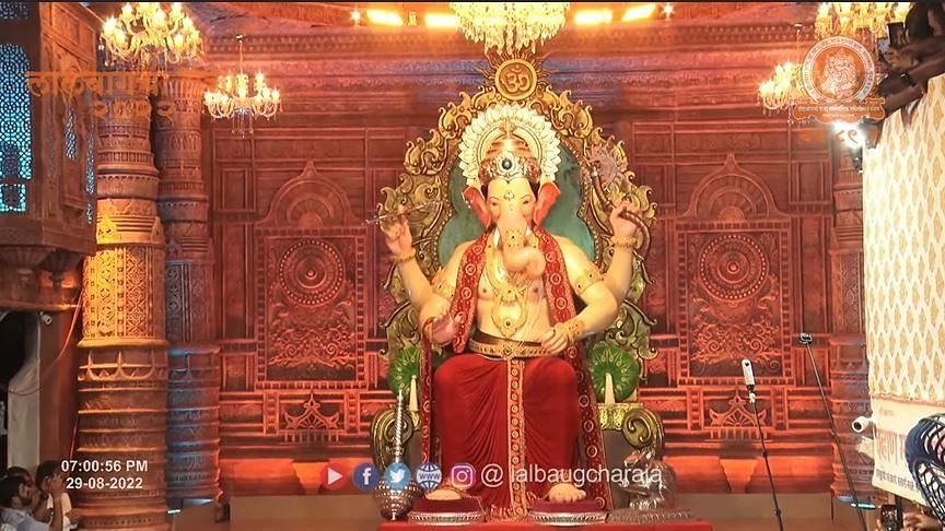 Ganesh Chaturthi 2022: Lalbaugcha Raja 2022 Pictures; First Look of Idol Here