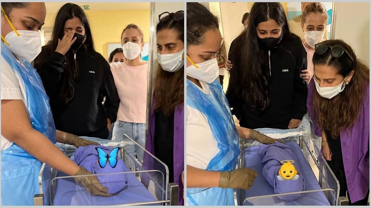 <div class="paragraphs"><p>Rhea Kapoor shares the first glimpse of sister Sonam Kapoor's baby boy.</p></div>