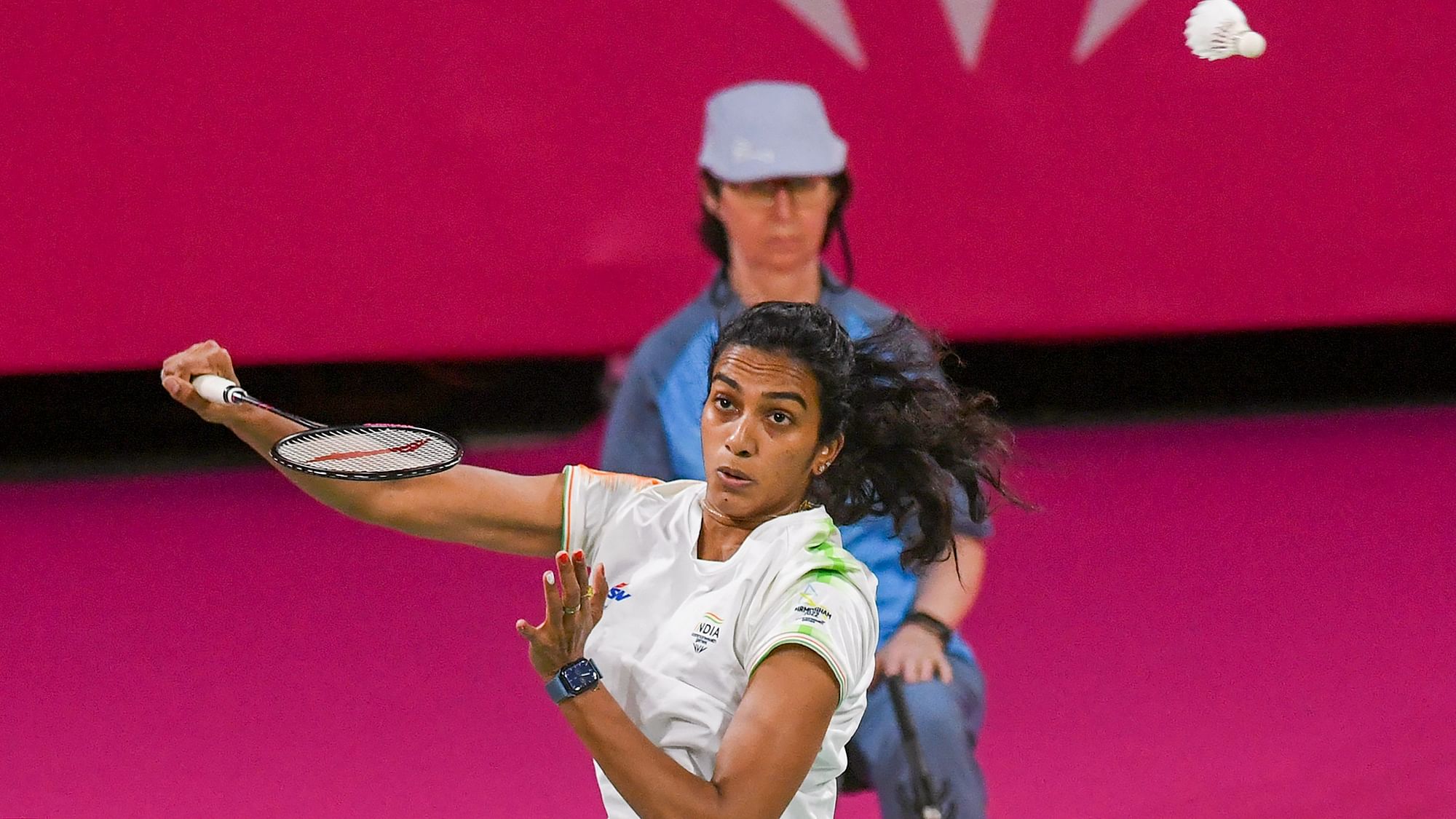 <div class="paragraphs"><p>India's PV Sindhu plays against Malaysia's Goh Jin Wei during the final of the badminton mixed team event at the 2022 Commonwealth Games in Birmingham on Tuesday.</p></div>