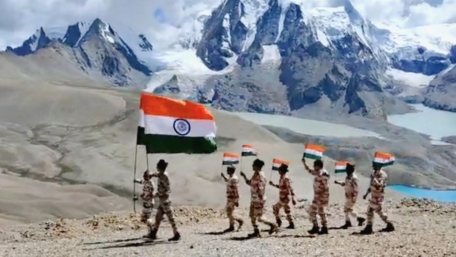 <div class="paragraphs"><p>Indo-Tibetan Border Police (ITBP) celebrate 76th Independence Day, near a mountain peat at 18,800 feet in Sikkim</p><p>Image used for representation only</p></div>