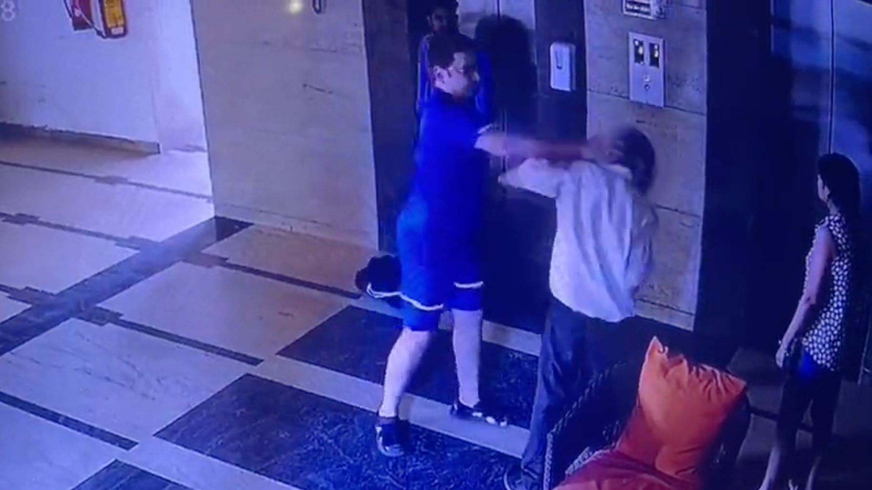<div class="paragraphs"><p>A resident of a high-rise society in Gurugram was arrested for thrashing and hurling expletives at a security guard and a lift operator, after he was briefly stuck in a lift on Monday, 29 August.</p></div>