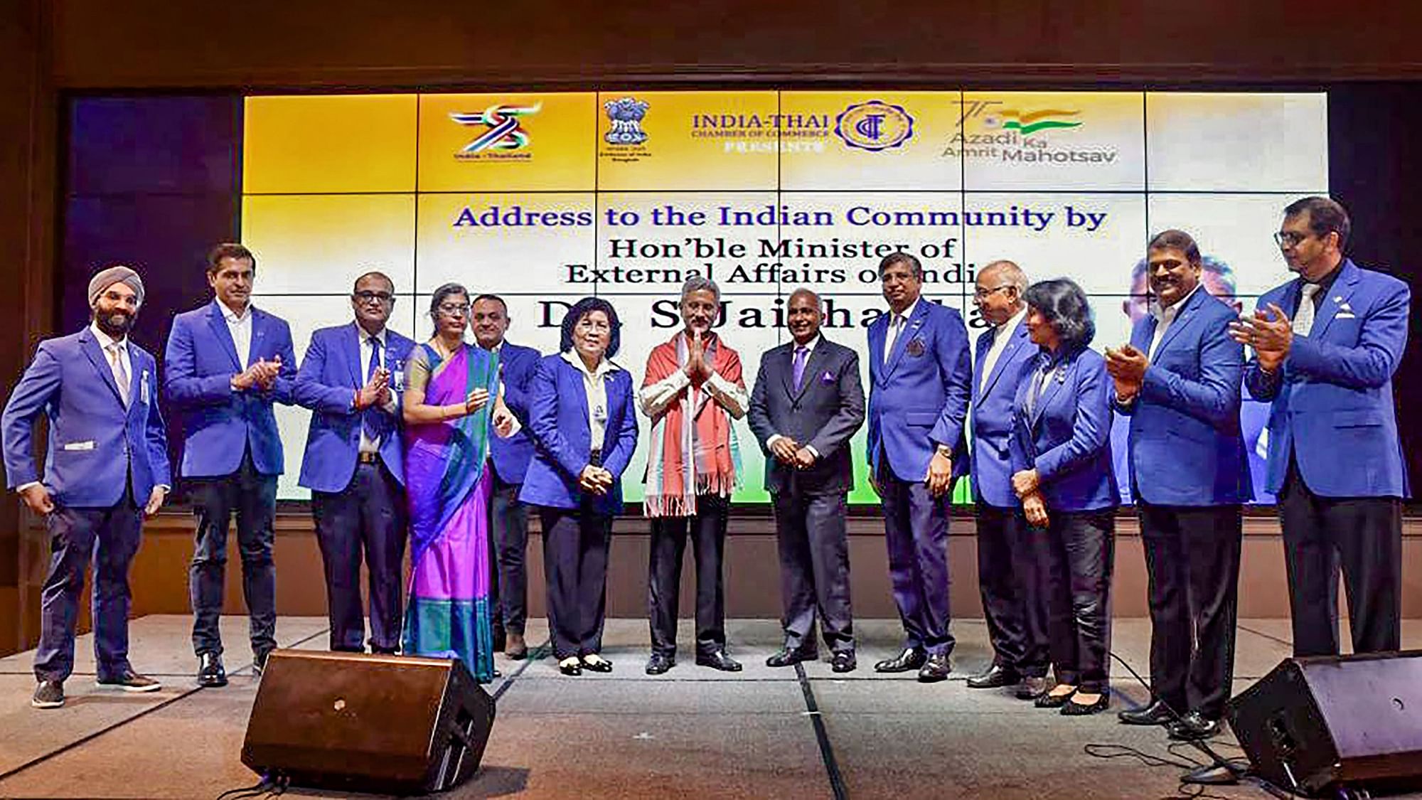 <div class="paragraphs"><p>External Affairs Minister S. Jaishankar during his interaction with the Indian community in Thailand.</p></div>