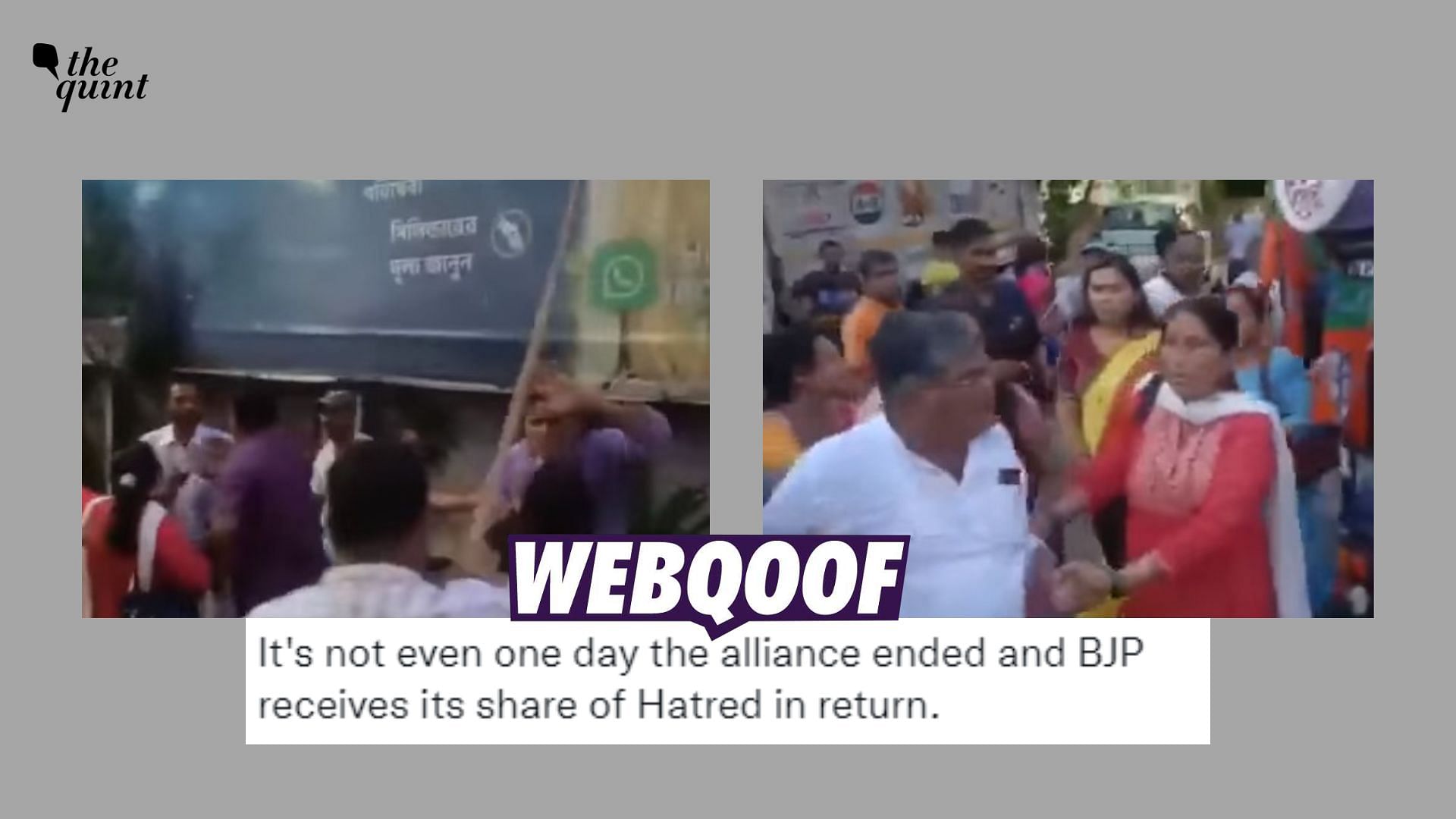 <div class="paragraphs"><p>The claim suggests that the video shows a clash between  BJP and TMC workers  in Bihar amid the formation of a new state government.&nbsp;</p></div>