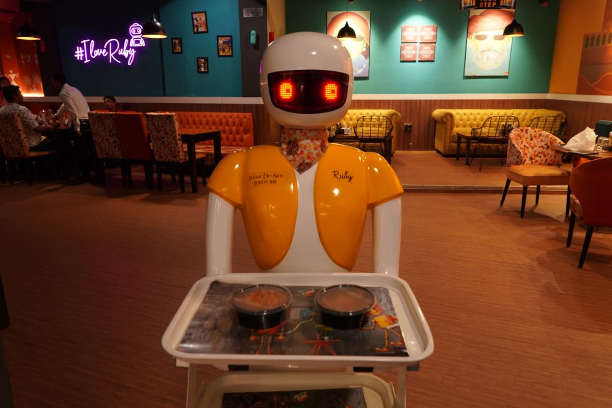 Known for its Robo-waiters, this restaurant is the talk of the town.
