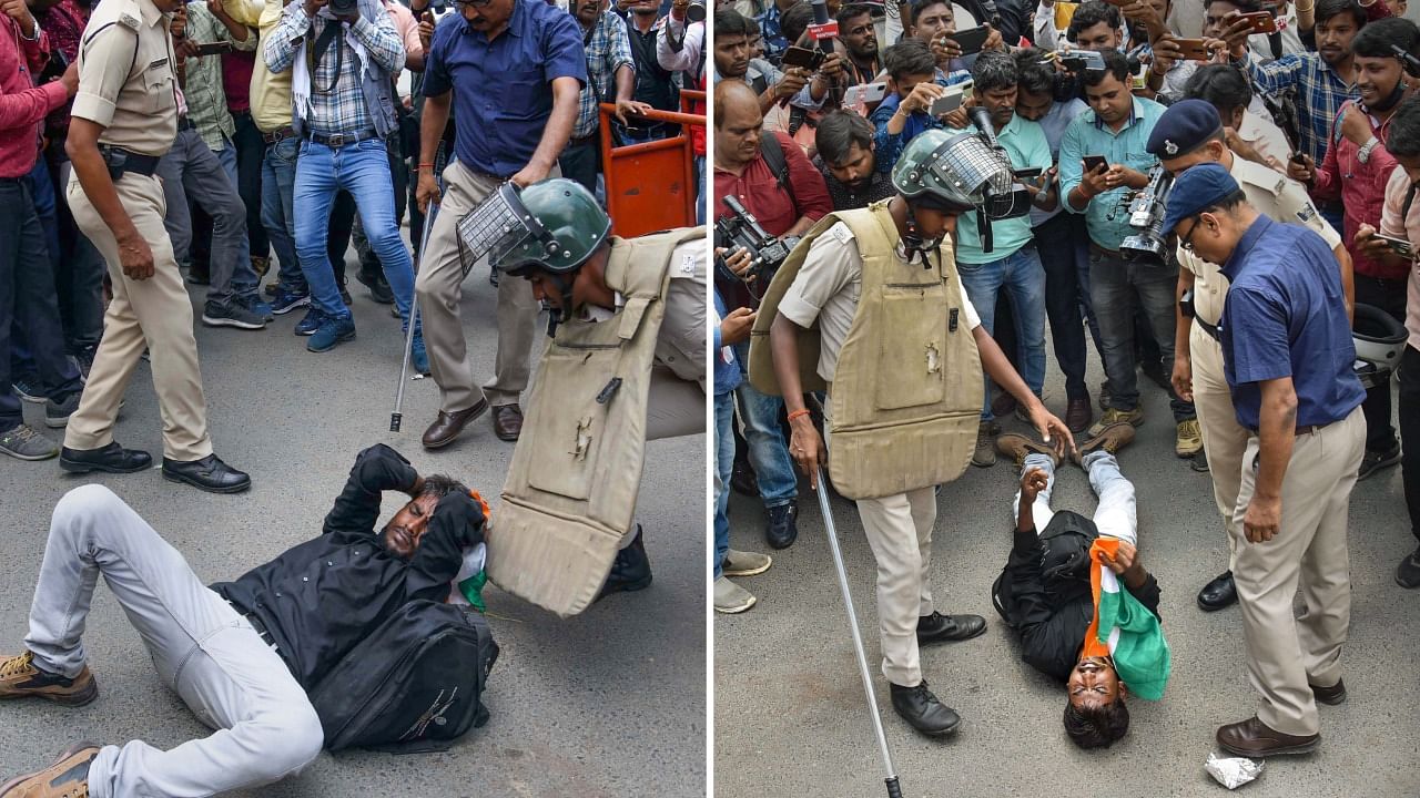 <div class="paragraphs"><p><a href="https://www.thequint.com/topic/patna-police">Patna Police</a> on Monday, 22 August, lathicharged and deployed water cannons on <a href="https://www.thequint.com/topic/bihar">Bihar </a>Teacher Eligibility Test (BTET) and Central Teacher Eligibility Test (CTET) candidates.</p></div>