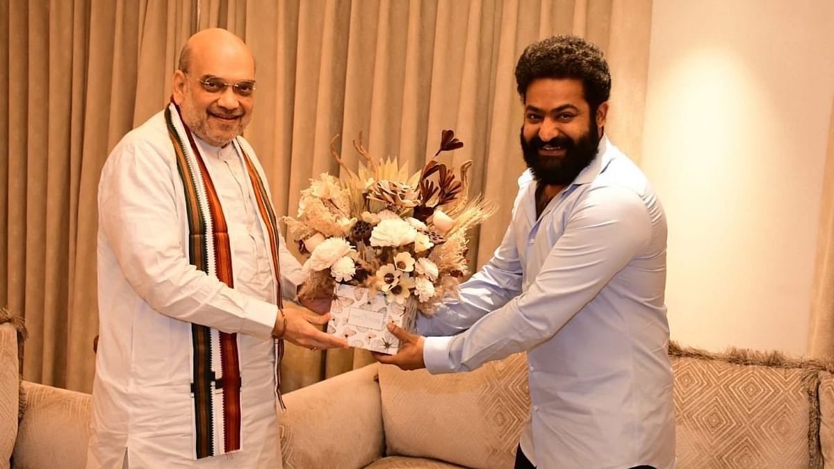 Amit Shah Meets Telugu Actor Jr NTR in Telangana, Sparks Political Buzz