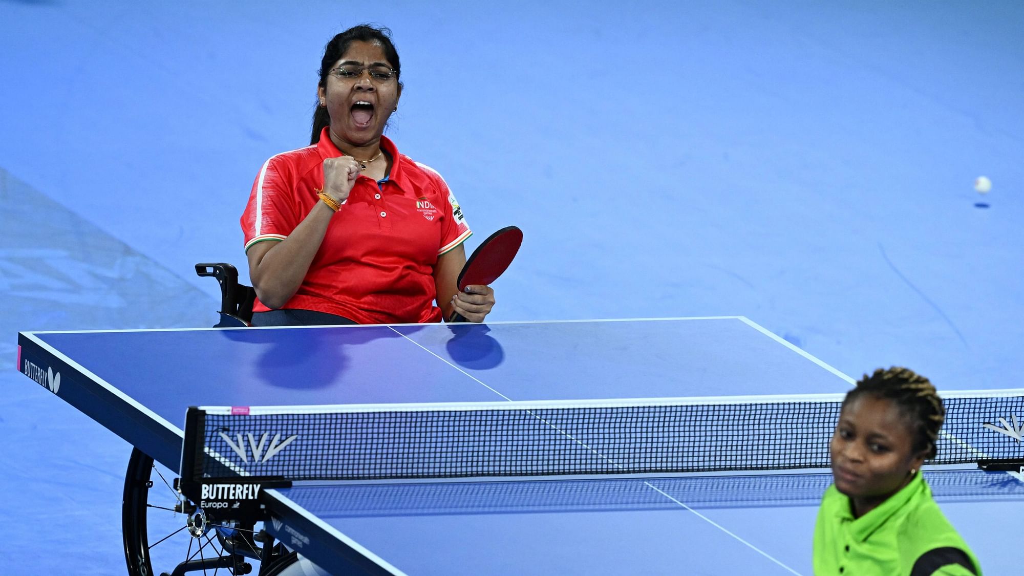 <div class="paragraphs"><p>India's Bhavina  Patel reacts after winning gold medal during the final of para table tennis event at 2022 Commonwealth Games on Saturday.</p></div>
