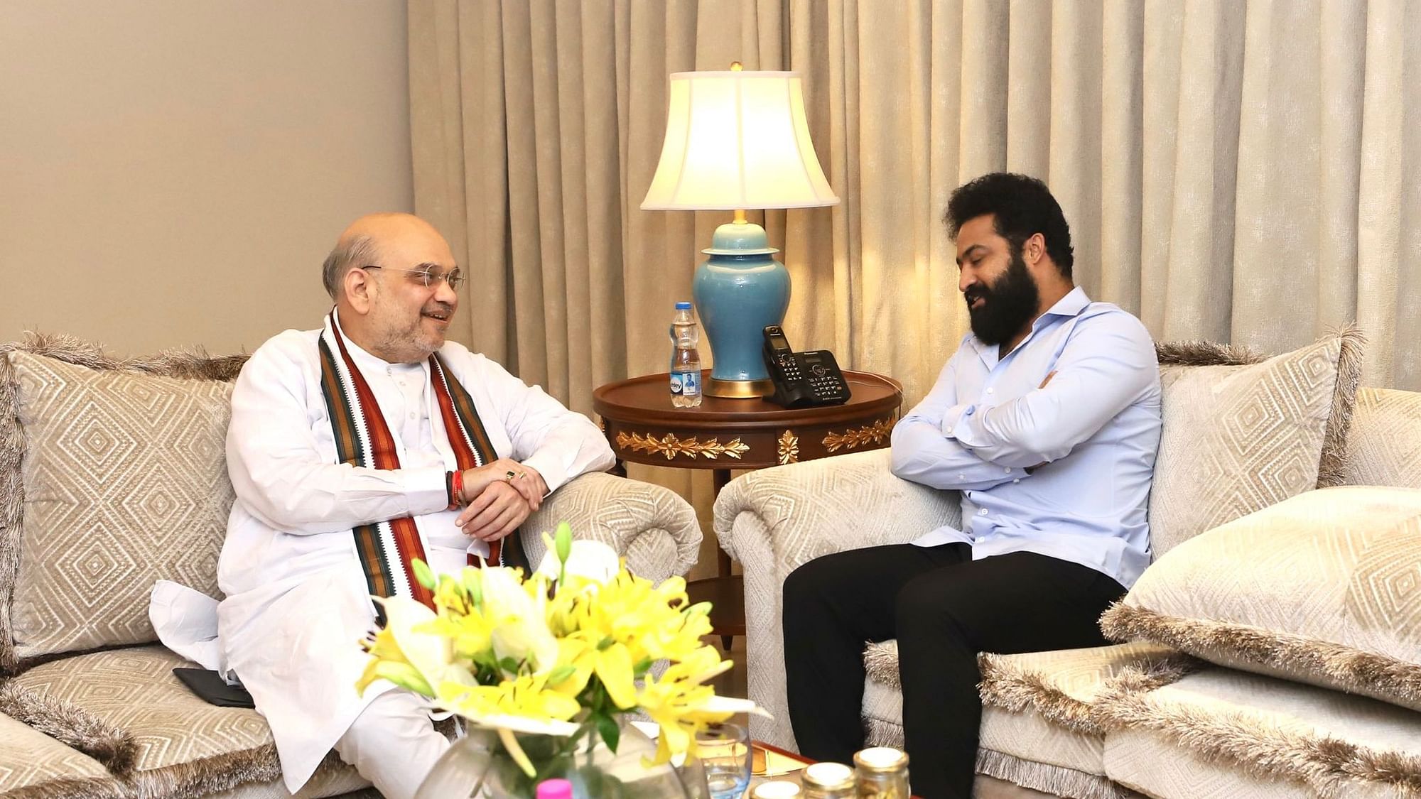 <div class="paragraphs"><p>The popular actor's one-to-one meeting with Amit Shah comes at a time when the BJP is trying to make inroads into the south, especially the two Telugu speaking states.</p></div>