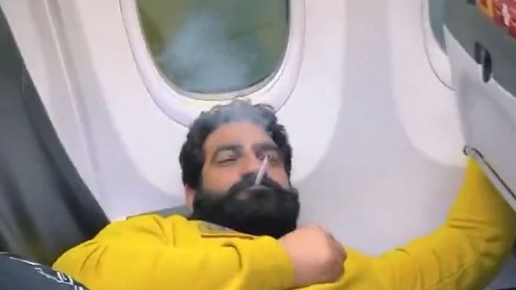 <div class="paragraphs"><p>A video of Bobby Kataria went viral on social media in which he was seen smoking while lying down on an aircraft seat.</p></div>