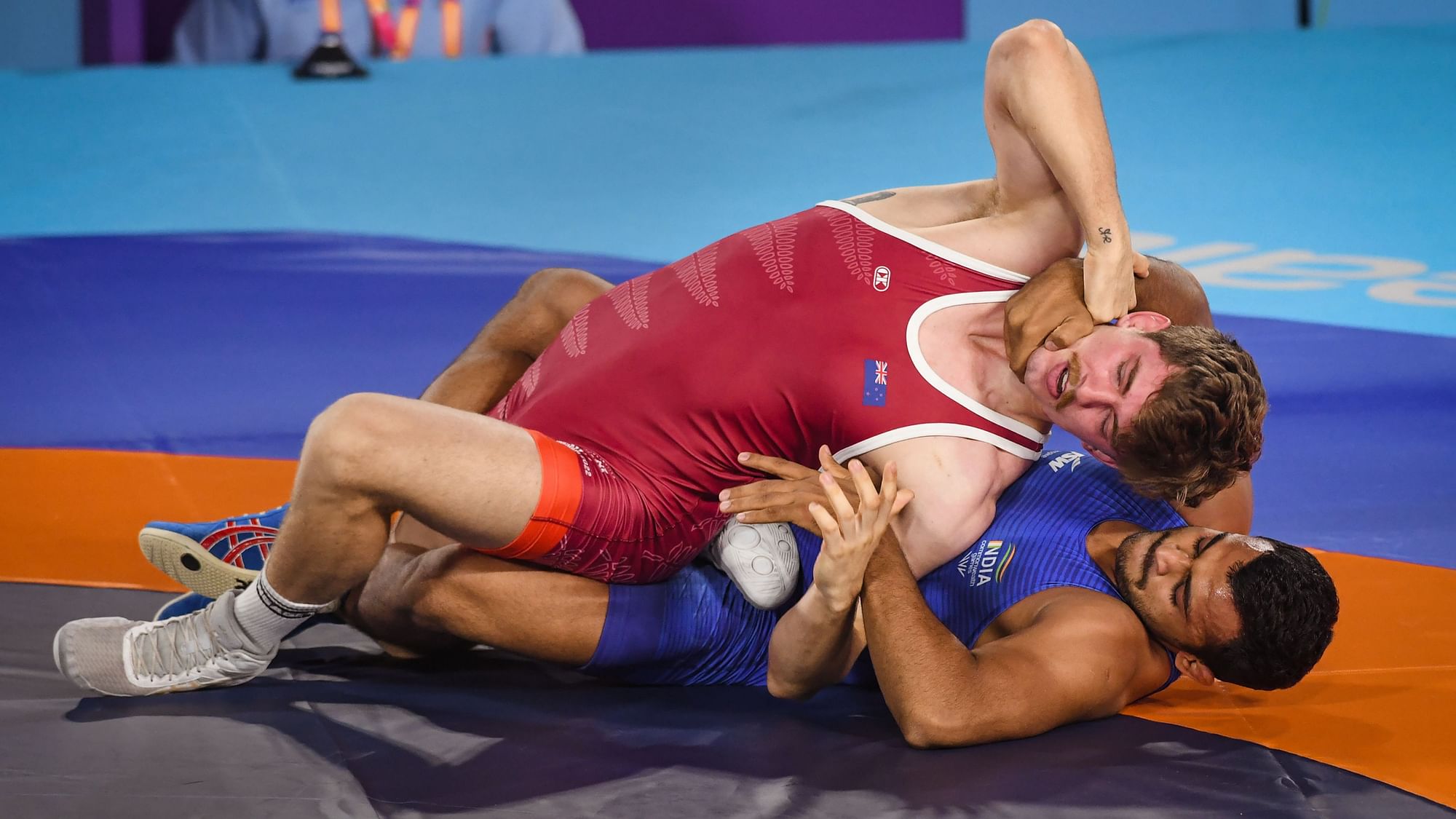 <div class="paragraphs"><p>India's Deepak Punia competes in the quarter-final of the men's freestyle 86kg category wrestling event at the 2022 Commonwealth Games on Friday.&nbsp;</p></div>
